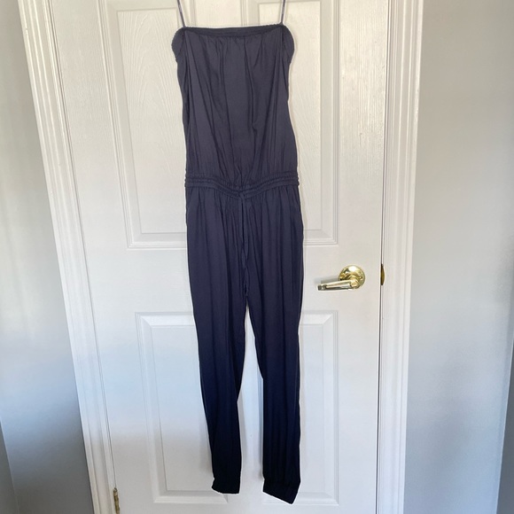 Aritzia Talula Strapless Romper - Navy Blue - Picture 1 of 5